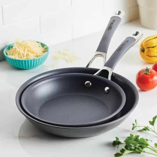 Circulon 83903 Radiance Hard Anodized Nonstick Cookware Pots and Pans Set, 10 Piece, Gray)