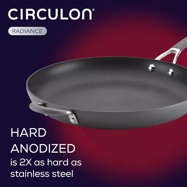 Circulon 83903 Radiance Hard Anodized Nonstick Cookware Pots and Pans Set, 10 Piece, Gray)