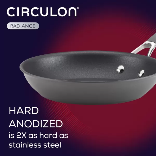 Circulon 83903 Radiance Hard Anodized Nonstick Cookware Pots and Pans Set, 10 Piece, Gray)