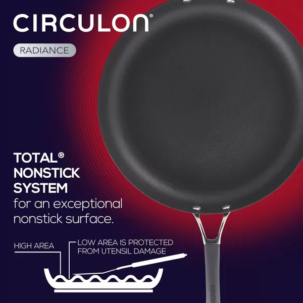 Circulon 83903 Radiance Hard Anodized Nonstick Cookware Pots and Pans Set, 10 Piece, Gray)