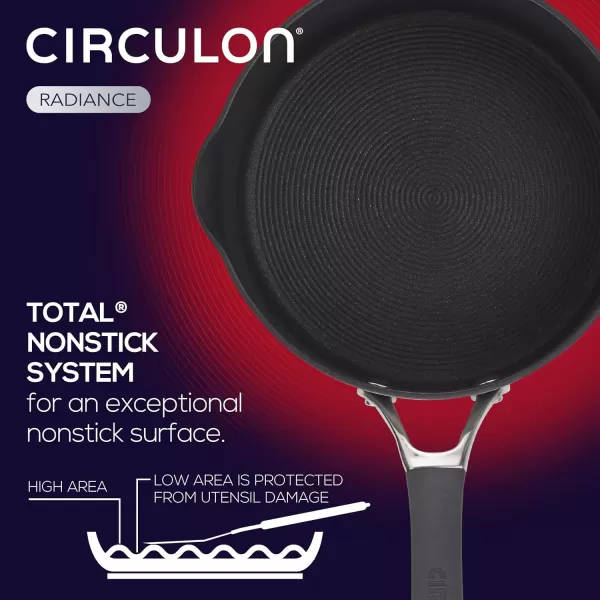 Circulon 83903 Radiance Hard Anodized Nonstick Cookware Pots and Pans Set, 10 Piece, Gray)