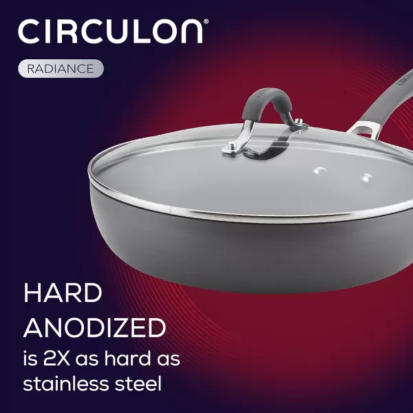 Circulon 83903 Radiance Hard Anodized Nonstick Cookware Pots and Pans Set, 10 Piece, Gray)