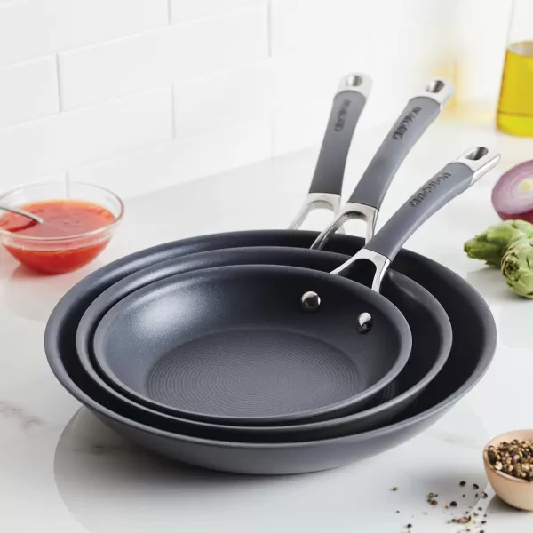 Circulon 83903 Radiance Hard Anodized Nonstick Cookware Pots and Pans Set, 10 Piece, Gray)