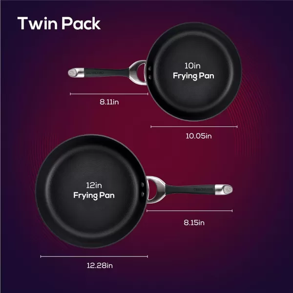 Circulon 83903 Radiance Hard Anodized Nonstick Cookware Pots and Pans Set, 10 Piece, Gray+ Pan Set  Black)