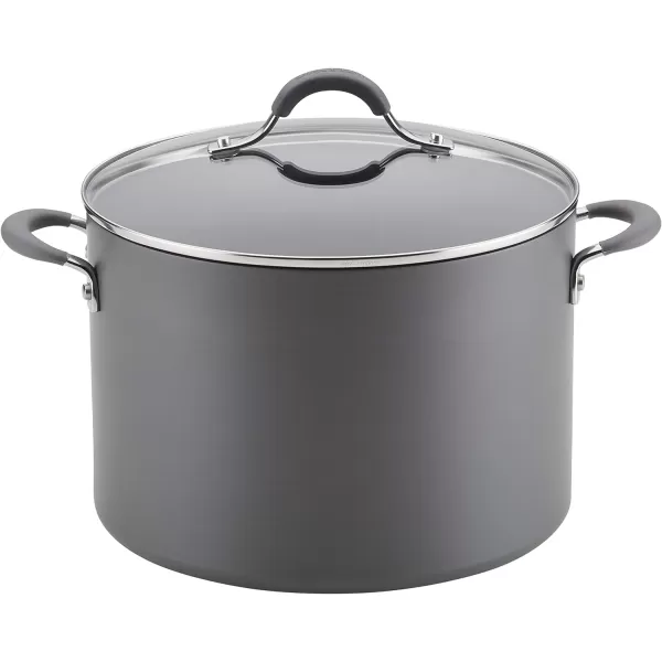 Circulon 83903 Radiance Hard Anodized Nonstick Cookware Pots and Pans Set, 10 Piece, Gray + Stock Pot)