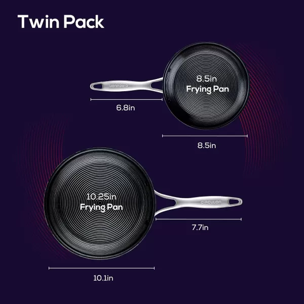 Circulon Clad Stainless Steel Wok/Stir Fry with Glass Lid and Hybrid SteelShield and Nonstick Technology, 14 Inch - Silver)