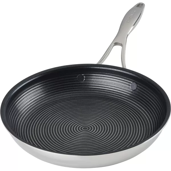 Circulon Clad Stainless Steel Wok/Stir Fry with Glass Lid and Hybrid SteelShield and Nonstick Technology, 14 Inch - Silver)