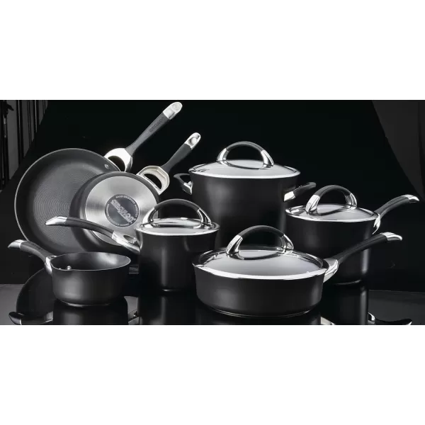 Circulon Symmetry Dishwasher Safe Hard Anodized Nonstick Cookware Pots and Pans Set, 11-Piece, Chocolate