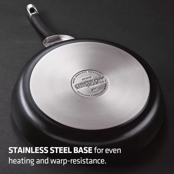 Circulon Symmetry Hard Anodized Nonstick Cookware Pots and Pans Set, 4 Piece, Black