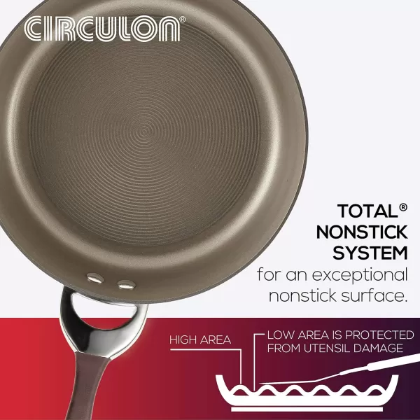 Circulon Symmetry Hard Anodized Nonstick Cookware Pots and Pans Set, 4 Piece, Black