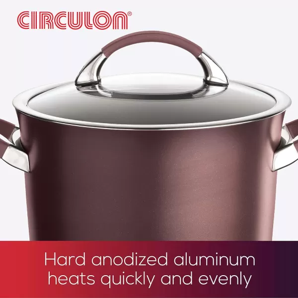 Circulon Symmetry Hard Anodized Nonstick Cookware Pots and Pans Set, 4 Piece, Black