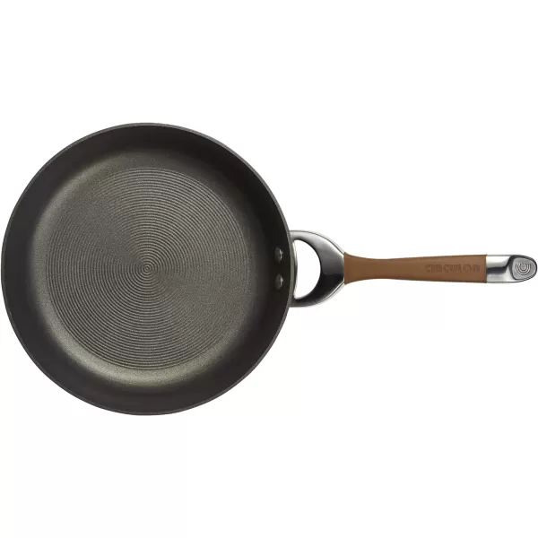 Circulon Symmetry Hard Anodized Nonstick Wok/Stir Fry Pan with Lid, 12", Chocolate