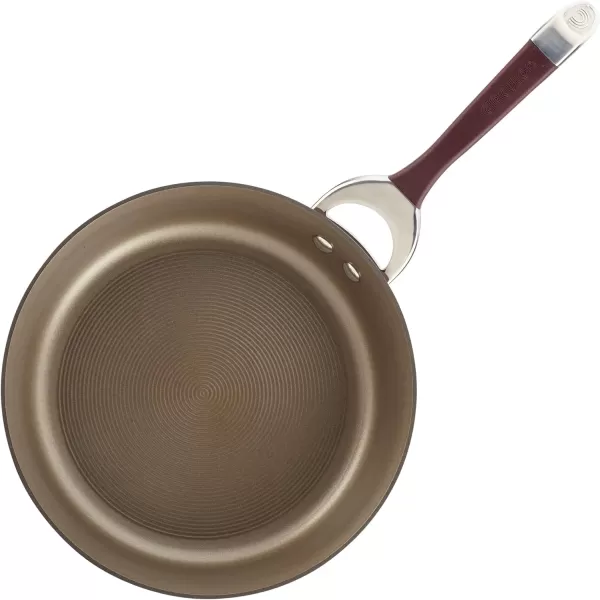 Circulon Symmetry Hard Anodized Nonstick Wok/Stir Fry Pan with Lid, 12", Chocolate