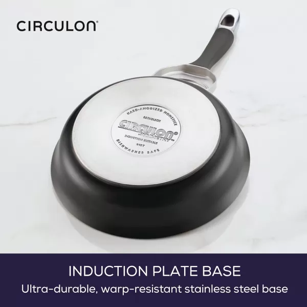 Circulon Symmetry Hard Anodized Nonstick Wok/Stir Fry Pan with Lid, 12", Chocolate