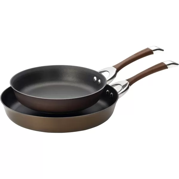 Circulon Symmetry Hard Anodized Nonstick Wok/Stir Fry Pan with Lid, 12", Chocolate