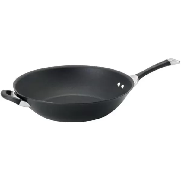 Circulon Symmetry Hard Anodized Nonstick Wok/Stir Fry Pan with Lid, 12", Chocolate