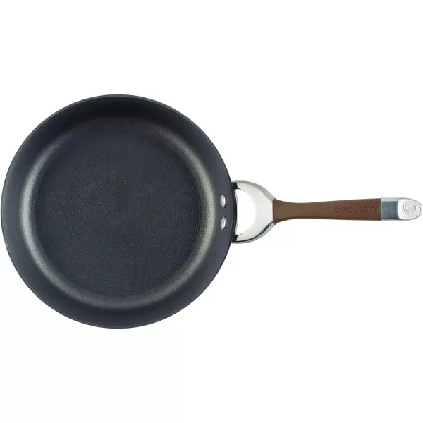 Circulon Symmetry Hard Anodized Nonstick Wok/Stir Fry Pan with Lid, 12", Chocolate