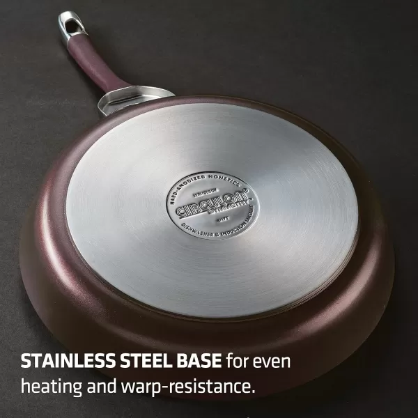 Circulon Symmetry Hard Anodized Nonstick Wok/Stir Fry Pan with Lid, 12", Chocolate