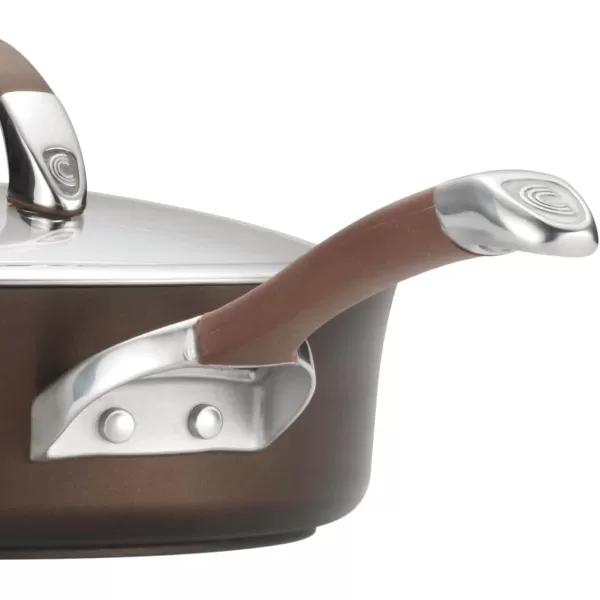 Circulon Symmetry Hard Anodized Nonstick Wok/Stir Fry Pan with Lid, 12", Chocolate