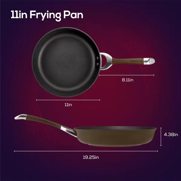 Circulon Symmetry Hard Anodized Nonstick Wok/Stir Fry Pan with Lid, 12", Chocolate