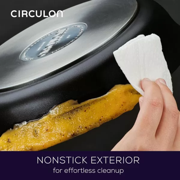 Circulon Symmetry Hard Anodized Nonstick Wok/Stir Fry Pan with Lid, 12", Chocolate