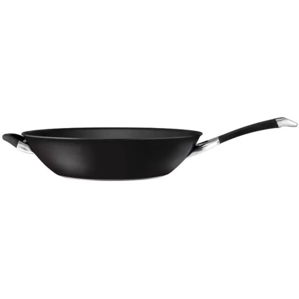 Circulon Symmetry Hard Anodized Nonstick Wok/Stir Fry Pan with Lid, 12", Chocolate