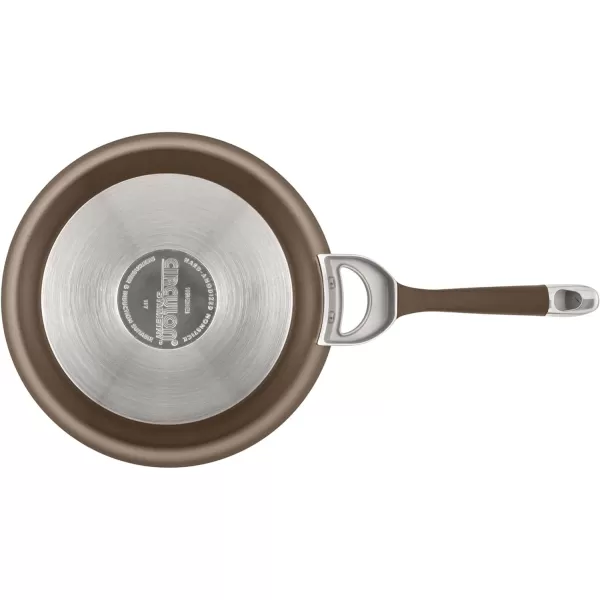 Circulon Symmetry Hard Anodized Nonstick Wok/Stir Fry Pan with Lid, 12", Chocolate