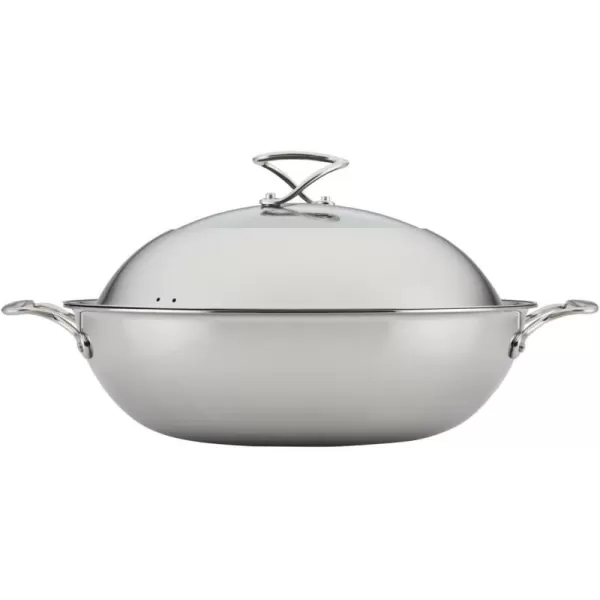 Circulon Clad Stainless Steel Cookware Pots and Pans and Utensil Set with Hybrid SteelShield and Nonstick Technology, 12 Piece - Silver)