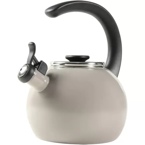 Circulon Enamel on Steel Whistling Teakettle/Teapot With Flip-Up Spout, 2 Quart - Red