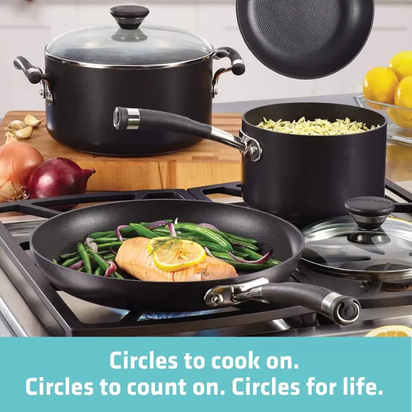 Circulon Acclaim Hard Anodized Nonstick Casserole Dish/Casserole Pan with Lid - 4.5 Quart, Black