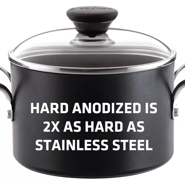 Circulon Acclaim Hard Anodized Nonstick Casserole Dish/Casserole Pan with Lid - 4.5 Quart, Black