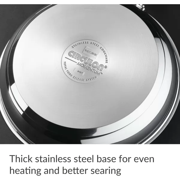 Circulon Momentum Stainless Steel Nonstick Cookware Set with Glass Lids, 11-Piece Pot and Pan Set, Stainless Steel)