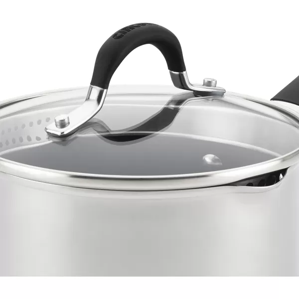 Circulon Momentum Stainless Steel Sauce Pan/Saucepan with Lid, 2 Quart, Silver