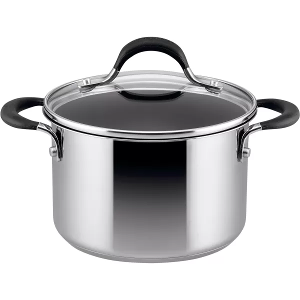 Circulon Momentum Stainless Steel Sauce Pan/Saucepan with Lid, 2 Quart, Silver
