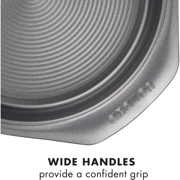 Circulon Nonstick Bakeware Set with Nonstick Bread Pan, Baking Pan, Cookie Sheet / Baking Sheet and Cake Pans - 5 Piece, Gray