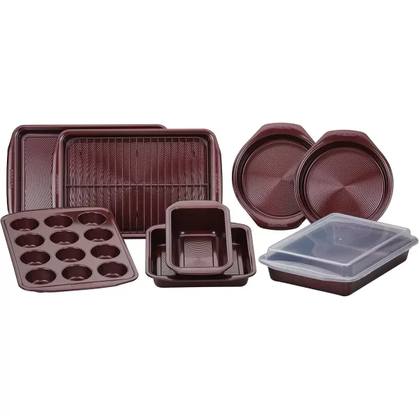 Circulon Nonstick Bakeware Set with Nonstick Bread Pan, Baking Pan, Cookie Sheet / Baking Sheet and Cake Pans - 5 Piece, Gray