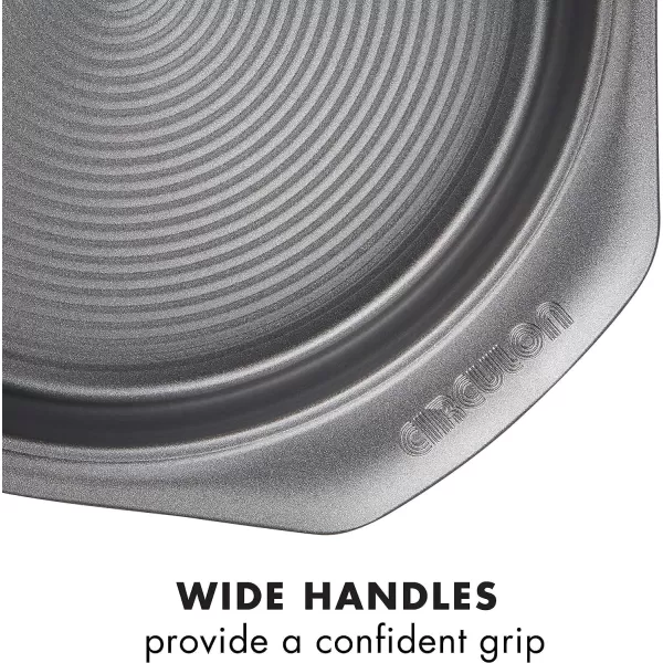 Circulon Nonstick Bakeware Set with Nonstick Bread Pan, Baking Pan, Cookie Sheet / Baking Sheet and Cake Pans - 5 Piece, Gray