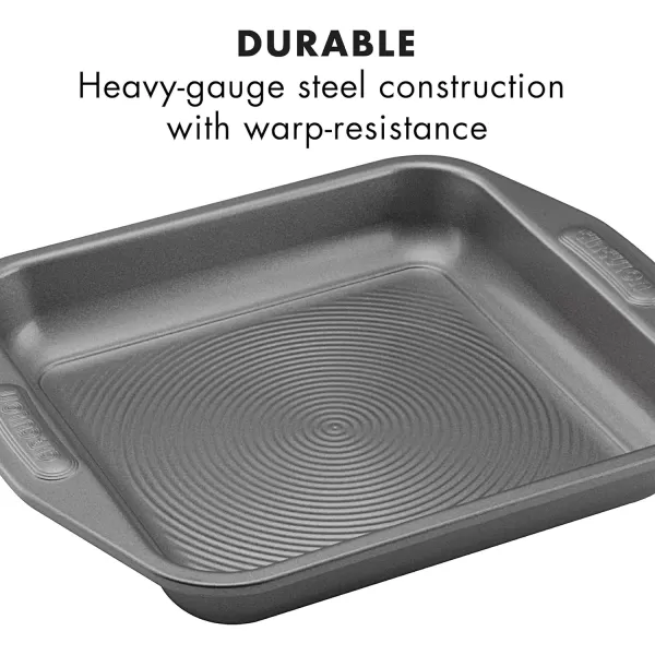 Circulon Nonstick Bakeware Set with Nonstick Bread Pan, Baking Pan, Cookie Sheet / Baking Sheet and Cake Pans - 5 Piece, Gray