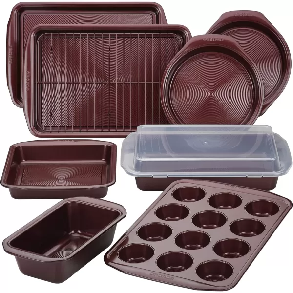 Circulon Nonstick Bakeware Set with Nonstick Bread Pan, Baking Pan, Cookie Sheet / Baking Sheet and Cake Pans - 5 Piece, Gray