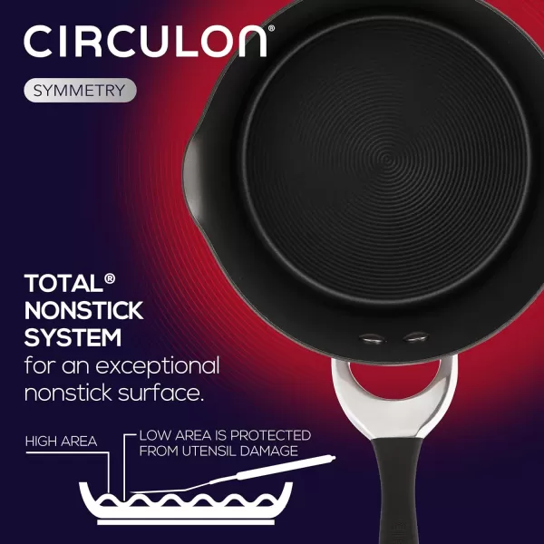 Circulon Symmetry Hard Anodized Nonstick Sauce Pan/Saucepan with Straining and Lid , 3.5 Quart, Brown