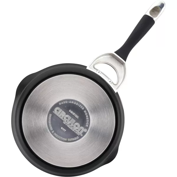 Circulon Symmetry Hard Anodized Nonstick Sauce Pan/Saucepan with Straining and Lid , 3.5 Quart, Brown