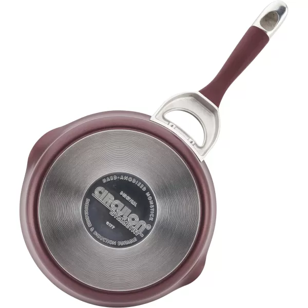 Circulon Symmetry Hard Anodized Nonstick Sauce Pan/Saucepan with Straining and Lid , 3.5 Quart, Brown