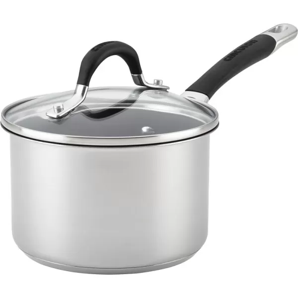 Circulon Momentum Stainless Steel Sauce Pan/Saucepan with Lid, 2 Quart, Silver