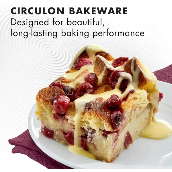 imageCirculon Nonstick Bakeware Baking Pan  Nonstick Cake Pan Round  9 Inch RedMerlot