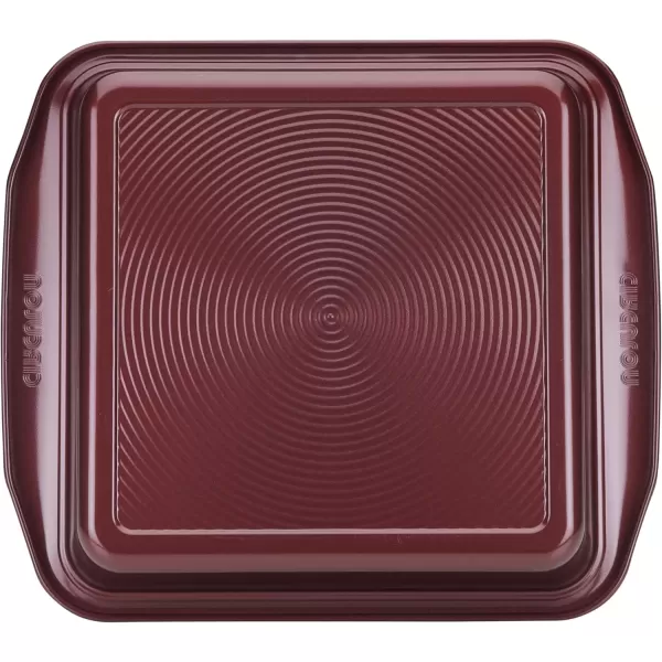 imageCirculon Nonstick Bakeware Baking Pan  Nonstick Cake Pan Round  9 Inch RedMerlot