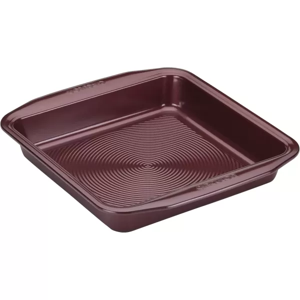 imageCirculon Nonstick Bakeware Baking Pan  Nonstick Cake Pan Round  9 Inch RedMerlot