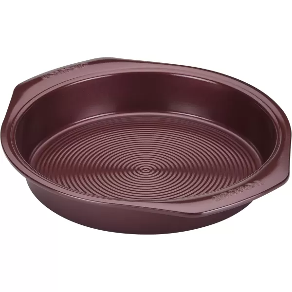 imageCirculon Nonstick Bakeware Baking Pan  Nonstick Cake Pan Round  9 Inch RedMerlot