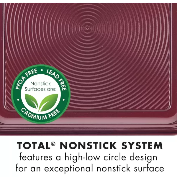 imageCirculon Nonstick Bakeware Set Nonstick Cookie Sheet  Baking Sheet with Cooling Rack  2 Piece Merlot Red
