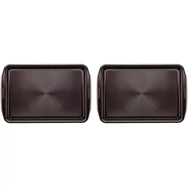 imageCirculon Nonstick Bakeware Set with Nonstick Cookie Sheet  Baking Sheet and Cooling Rack  2 Piece Chocolate BrownChocolate