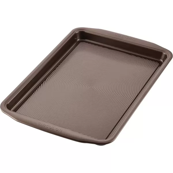 imageCirculon Nonstick Bakeware Set with Nonstick Cookie Sheet  Baking Sheet and Cooling Rack  2 Piece Chocolate BrownChocolate
